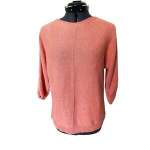 Chicos Coral Knit Dolman Sleeve 3/4 Sleeve Sweater Women's Size 0 NWOT